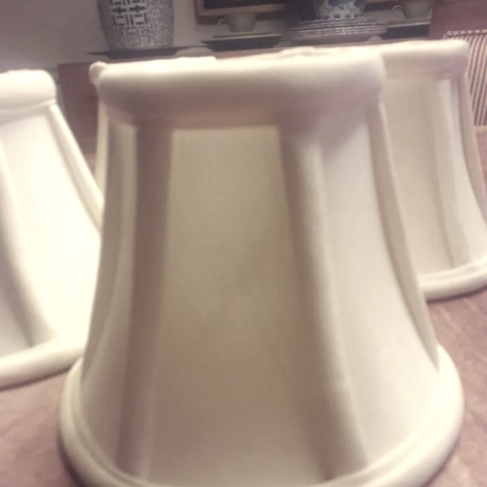 FOUR (4) Empire Style Ivory White Chandelier Lampshades - Picture 4 of 9